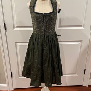 Chic Olive Green Midi Dress